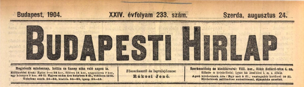 poziar kysucke nove mesto 1904 budapesti hirlap 1