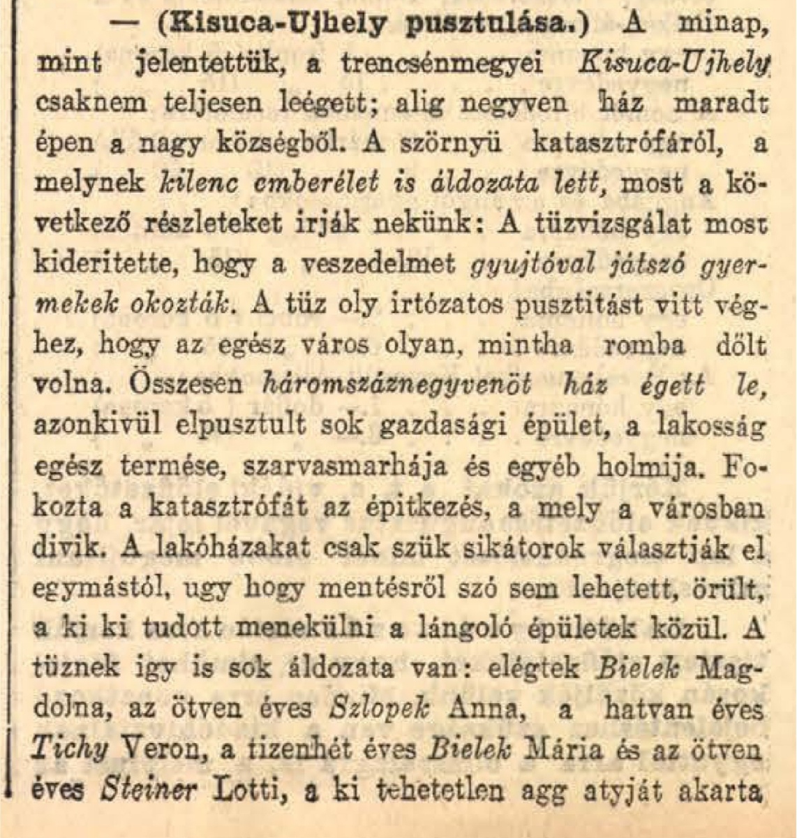 poziar kysucke nove mesto 1904 budapesti hirlap 2