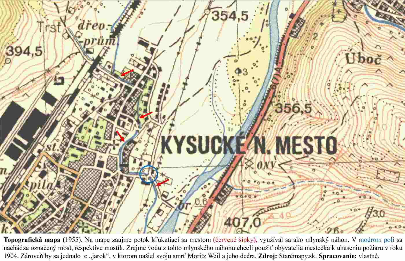 velky poziar 1904 kysucke nove mesto mapy jarok 1